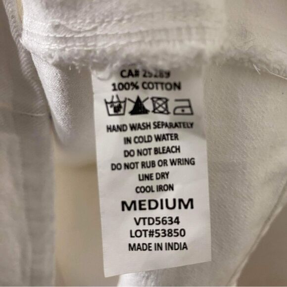 Élan Denim Ruffle Button Front Jumper Dress Sz M - Picture 10 of 10